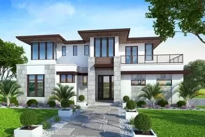 Spacious, Upscale Contemporary with Multiple Second Floor Balconies