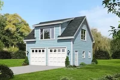 Garage with Loft Storage