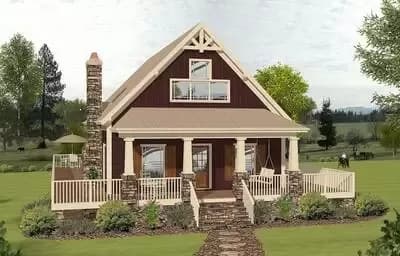 2-Story Cottage with 2-Story Great Room