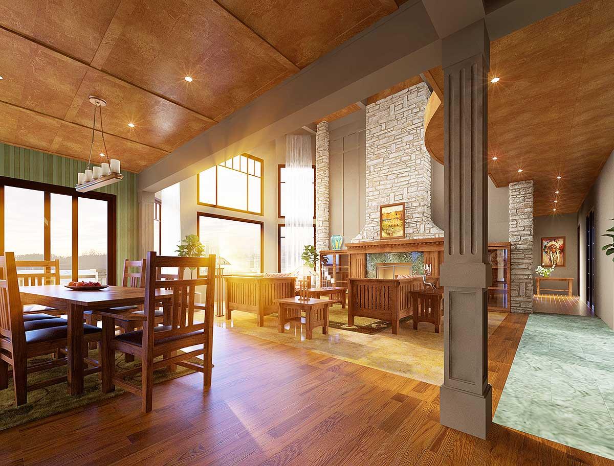 Plan 12943KN: 4 Bedroom Mountain Lodge House Plan - Image #4 - Craftsman, Mountain, Rustic, Vacation