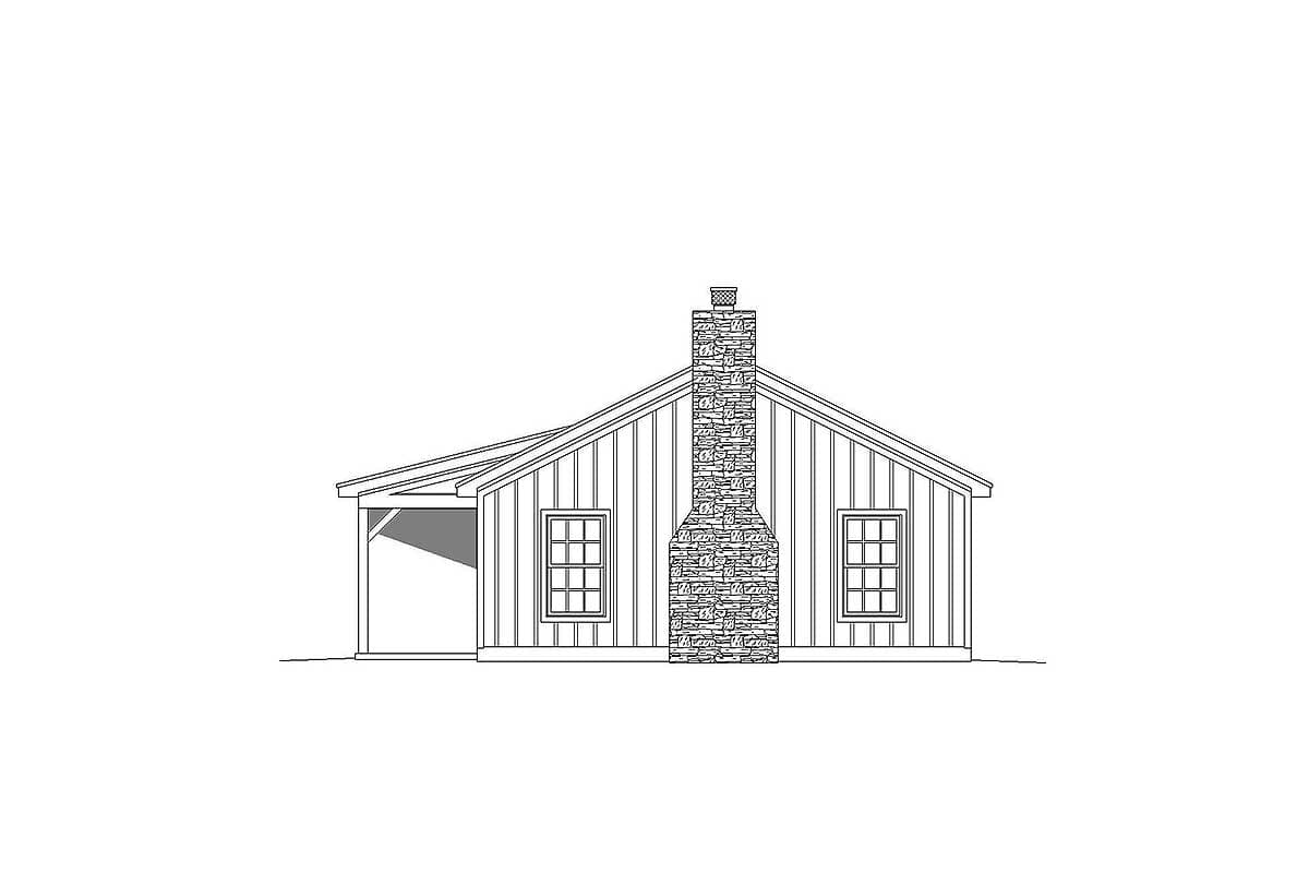 Plan 68419VR: Ranch House Plan with Vaulted Ceilings - 1200 Sq Ft - Image #7 - Country, Ranch, Rustic, Traditional