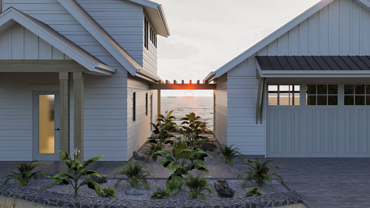 Plan 62651DJ: Two-Story Coastal Cabin with Loft and Detached Garage - 1194  Sq Ft - Image #16 - Coastal, Cottage, Country, Vacation