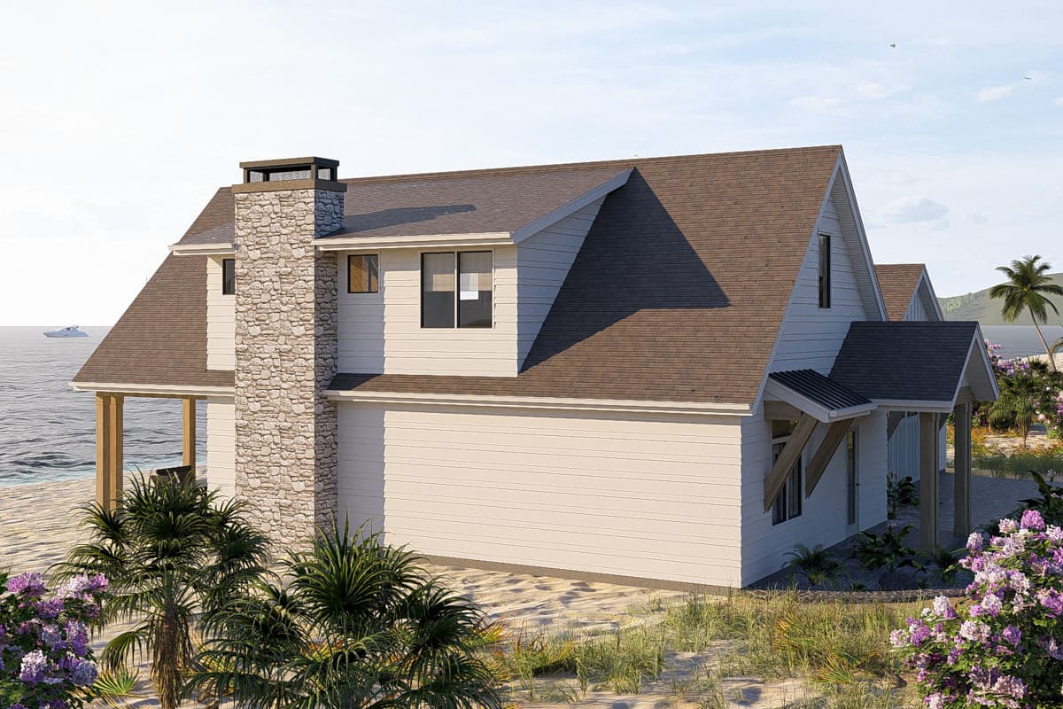 Plan 62651DJ: Two-Story Coastal Cabin with Loft and Detached Garage - 1194  Sq Ft - Image #17 - Coastal, Cottage, Country, Vacation