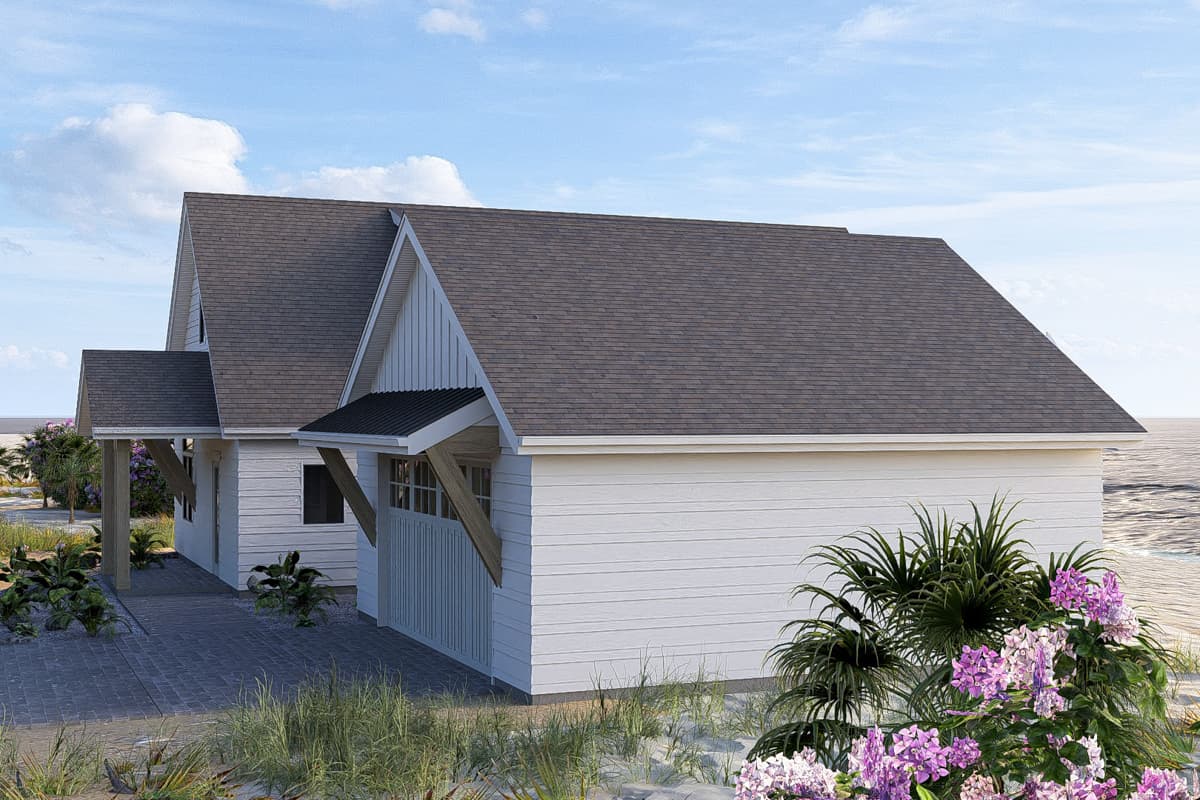 Plan 62651DJ: Two-Story Coastal Cabin with Loft and Detached Garage - 1194  Sq Ft - Image #21 - Coastal, Cottage, Country, Vacation