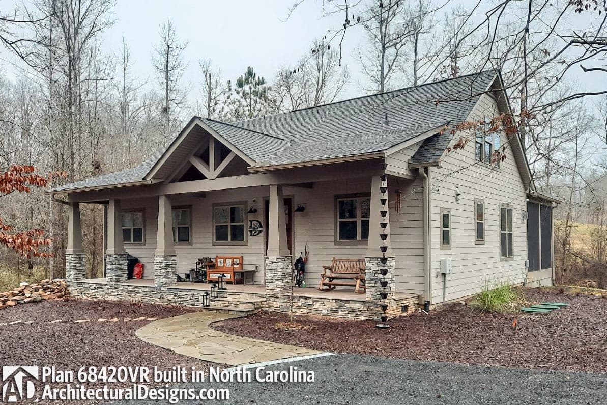 build gallery item - Cottage House Plan 68420VR Comes to Life in North Carolina