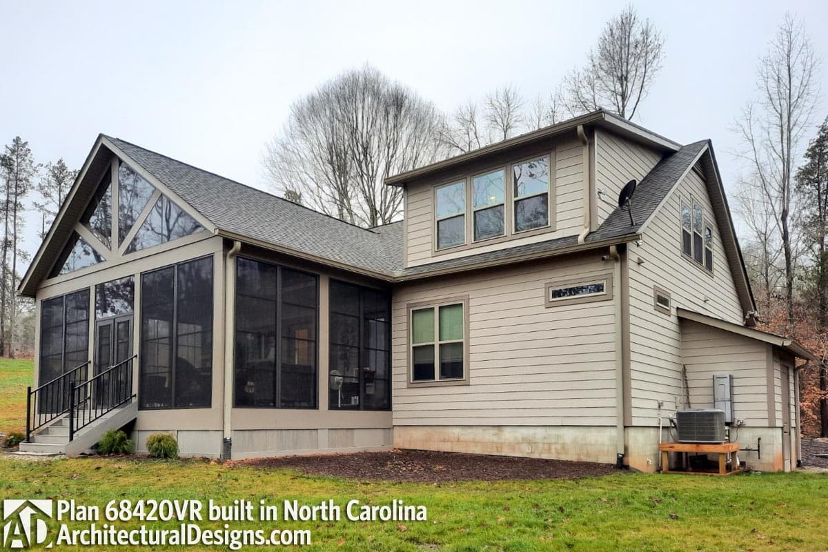 Plan 68420VR: Two Bedroom Rustic House Plan with Spacious Loft - 2033 Sq Ft - Image #4 - Cottage, Country, Craftsman, Hill Country, Mountain, Vacation