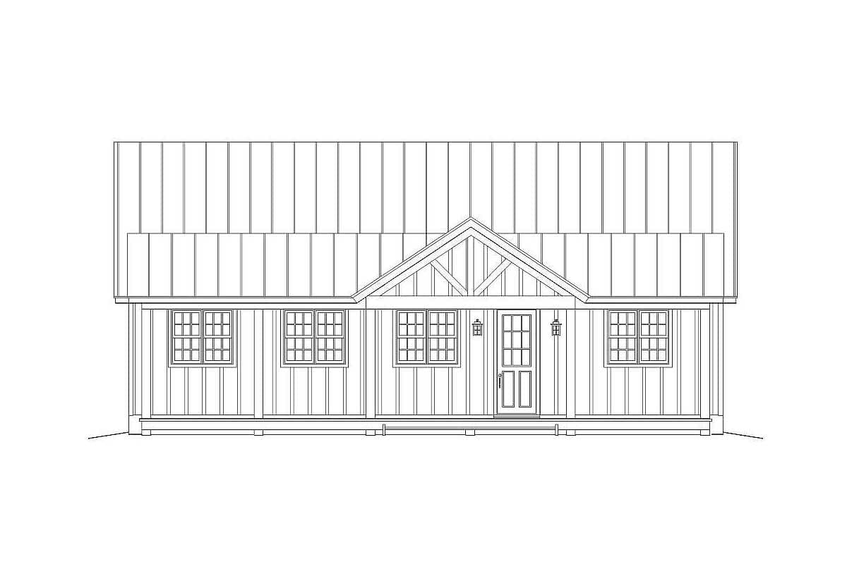 Plan 68420VR: Two Bedroom Rustic House Plan with Spacious Loft - 2033 Sq Ft - Image #28 - Cottage, Country, Craftsman, Hill Country, Mountain, Vacation