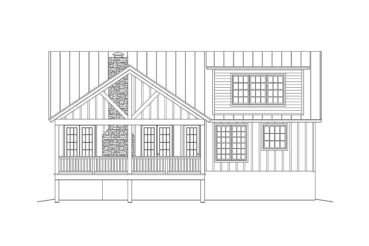 Plan 68420VR: Two Bedroom Rustic House Plan with Spacious Loft - 2033 Sq Ft - Image #29 - Cottage, Country, Craftsman, Hill Country, Mountain, Vacation