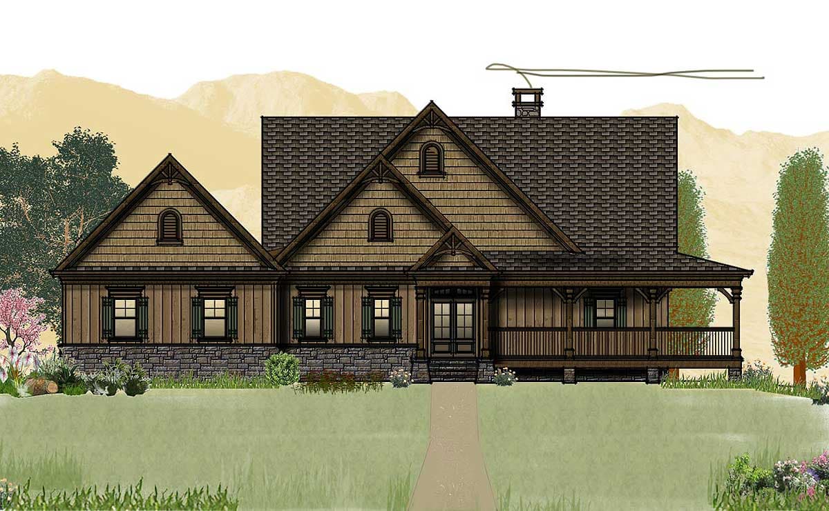 Plan 92376MX: Rustic Mountain House Plan with Expansion Possibilities - 2261 Sq Ft - Image #8 - Country, Farmhouse, Mountain, Rustic, Traditional