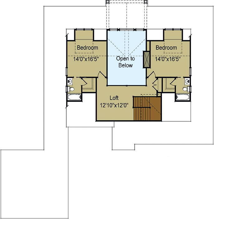 Plan 92376MX: Rustic Mountain House Plan with Expansion Possibilities - 2261 Sq Ft - Floor Plan - 2nd Floor - Country, Farmhouse, Mountain, Rustic, Traditional