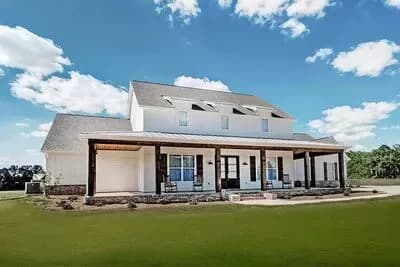 Dynamic Country House Plan with Safe Room