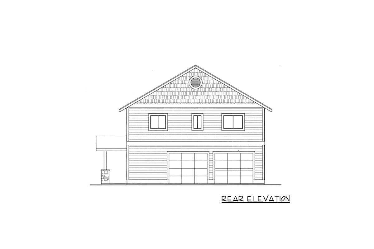 Plan 35515GH: Easy-To-Build House Plan with 2 Bedrooms and a Flex Room - Image #4 - Mountain, Northwest, Vacation