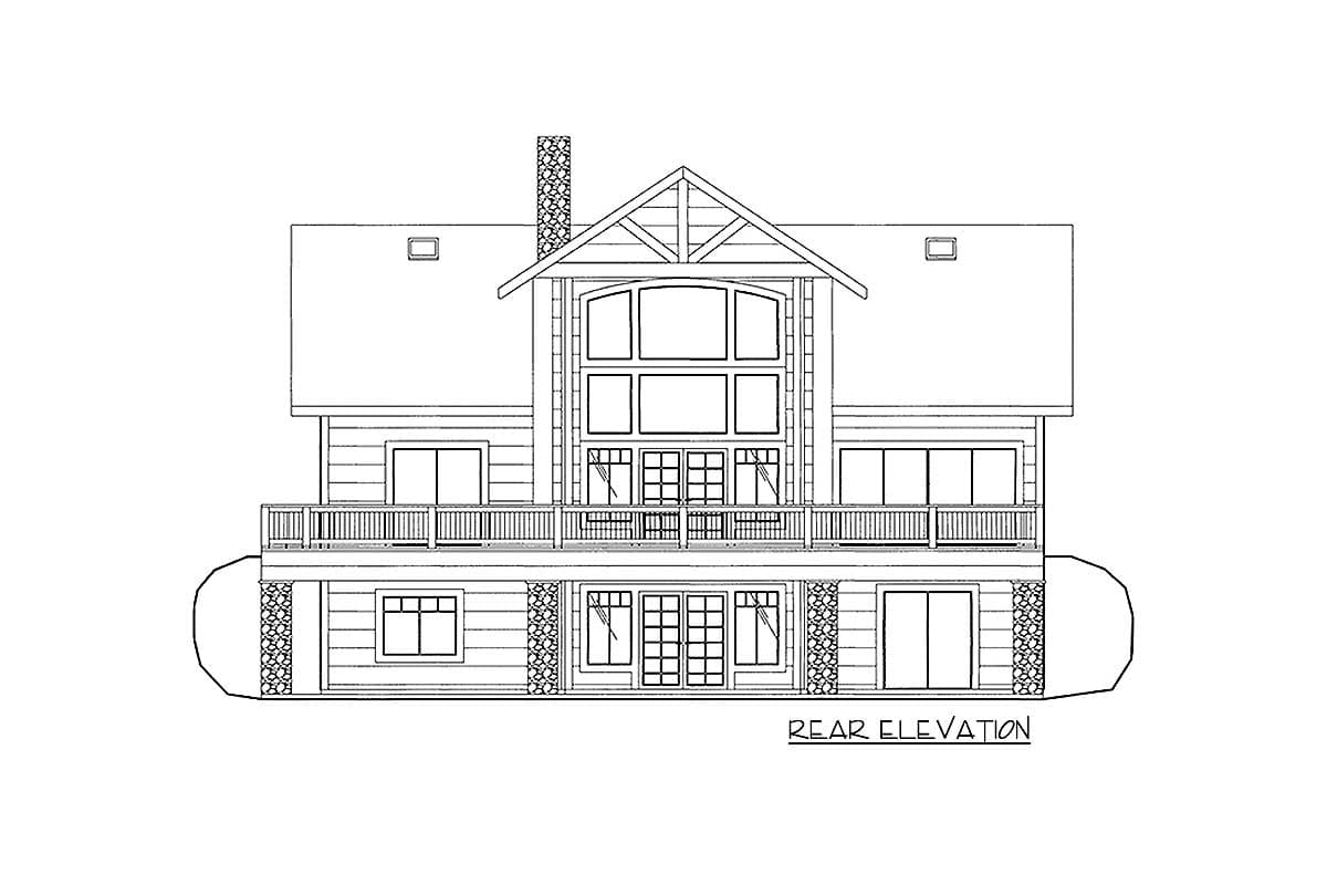 Plan 35516GH: Mountain House Plan with Dramatic Window Wall - Image #4 - Craftsman, Mountain, Northwest