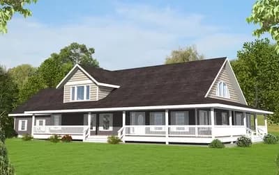 Country House Plan with Home Gym and Sewing Room