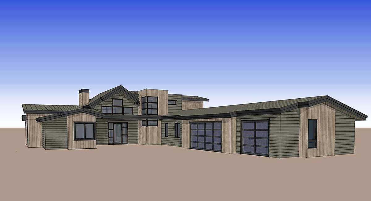 Plan 54224HU: Gabled Entry Mountain Modern House Plan - Image #20 - Contemporary, Modern