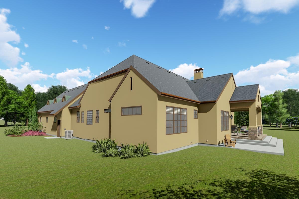 Plan 64422SC: European House Plan with Lower Level Rec Room - Image #6 - European, Traditional
