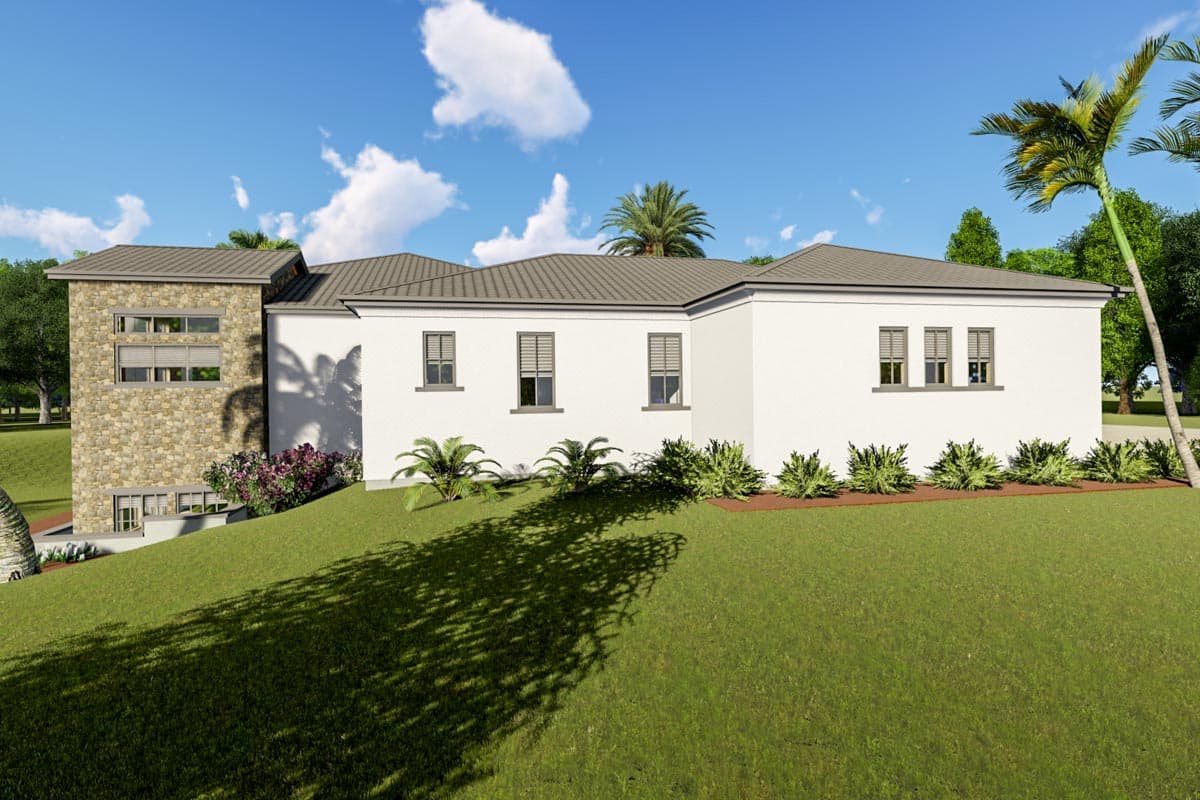 Plan 64423SC: Mediterranean House Plan with Finish Lower Level - Image #9 - Florida-Style, Mediterranean