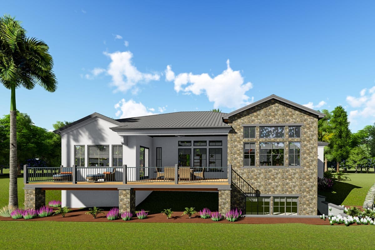 Plan 64423SC: Mediterranean House Plan with Finish Lower Level - Image #11 - Florida-Style, Mediterranean