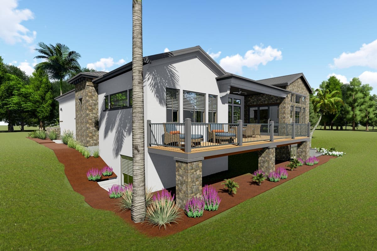 Plan 64423SC: Mediterranean House Plan with Finish Lower Level - Image #12 - Florida-Style, Mediterranean