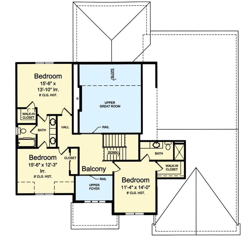 Plan 39245ST: Traditional House Plan with Flex Room - Floor Plan - Second Floor - Traditional
