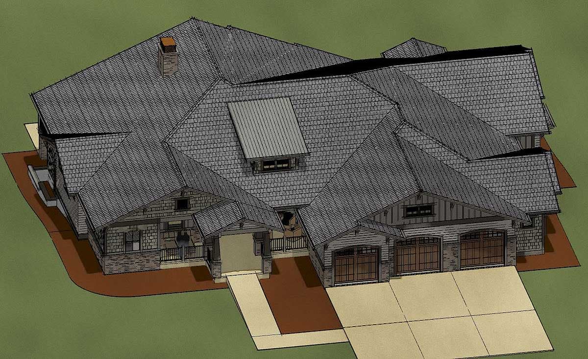 Plan 64426SC: Remarkable Rustic Craftsman House Plan - Image #9 - Country, Craftsman, Mountain, New American, Northwest, Southern