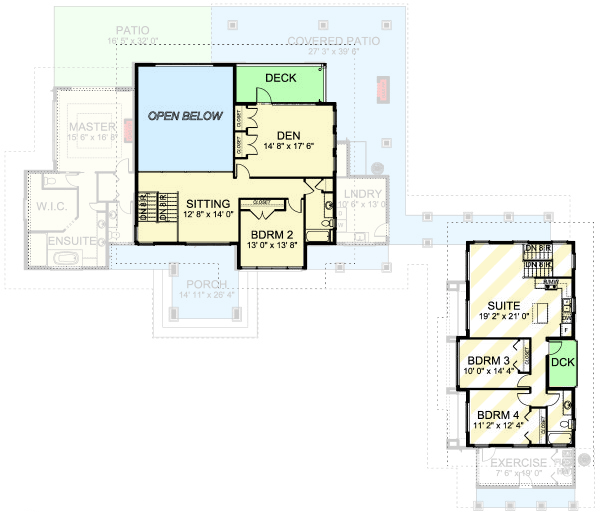 Plan 67729MG: Northwest House Plan with Garage Apartment - Floor Plan - 2nd Floor - Northwest, Prairie
