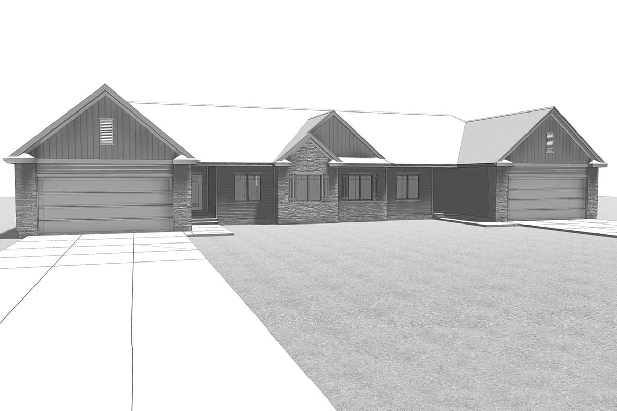 Plan 62652DJ: Attractive Ranch Duplex - Image #5 - Ranch