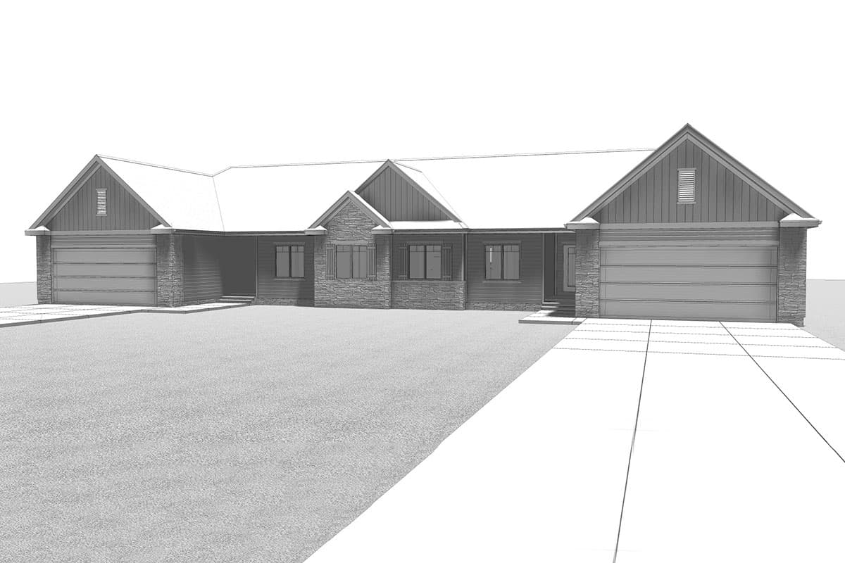 Plan 62652DJ: Attractive Ranch Duplex - Image #6 - Ranch