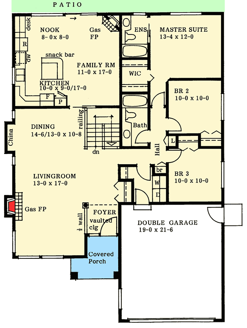 Plan 67740MG: Florida House Plan with Two Separate Living Areas - Floor Plan - Main Level