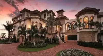 Grand Mediterrean Estate House Plan with 2-Bedroom Apartment - 8364 Sq Ft
