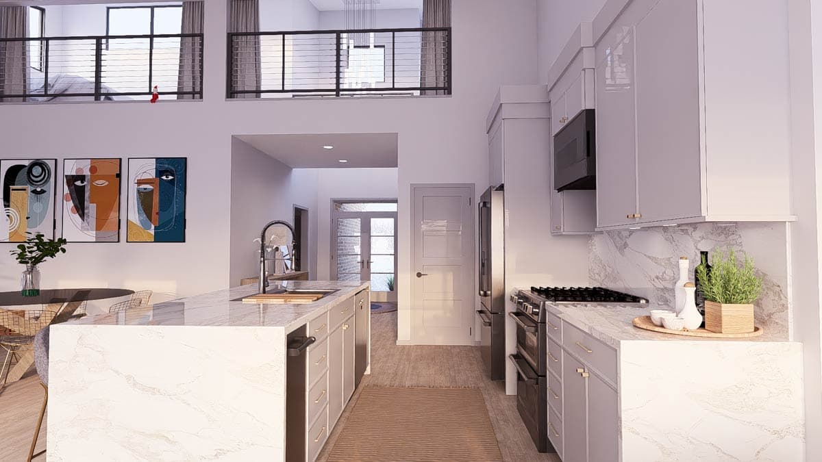 Plan 70522SND: 3 Bed Modern with Upstairs Sleeping Loft - Image #11 - Contemporary, Mediterranean, Mid Century Modern, Modern