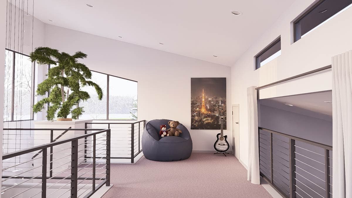 Plan 70522SND: 3 Bed Modern with Upstairs Sleeping Loft - Image #17 - Contemporary, Mediterranean, Mid Century Modern, Modern