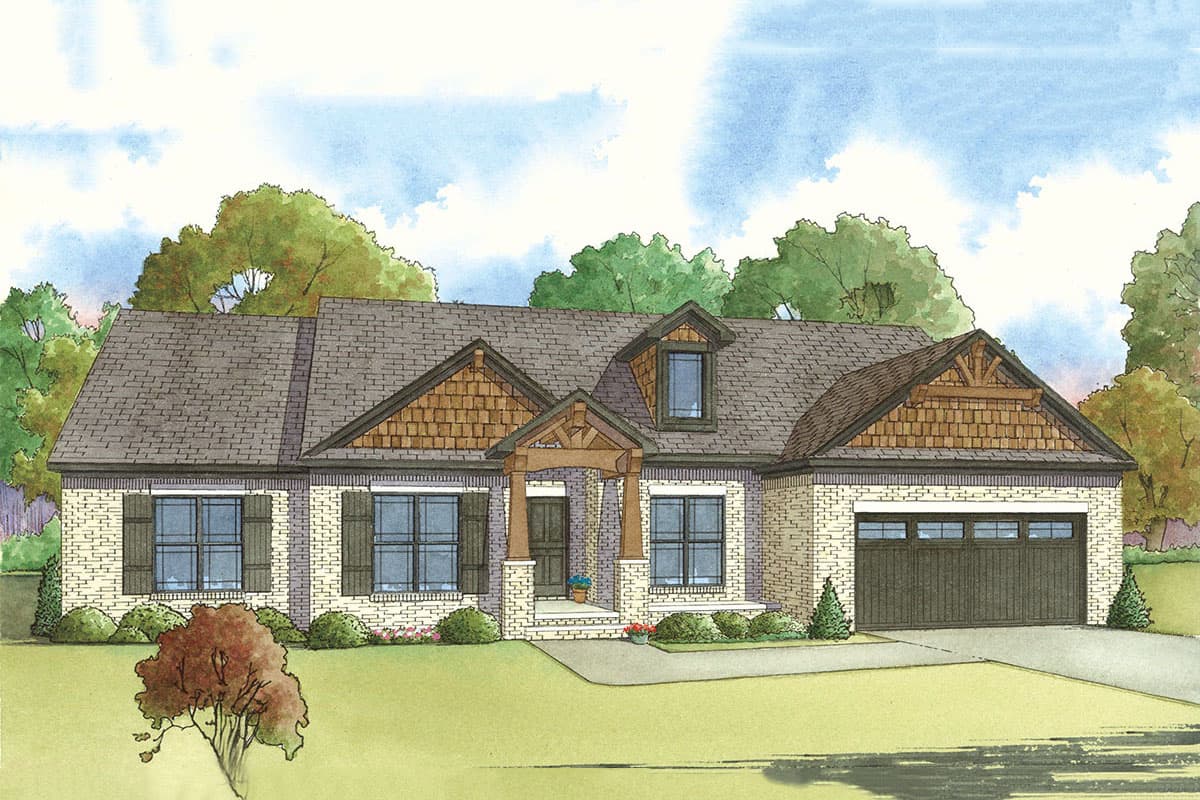 Plan 70523MK: Craftsman Ranch House Plan with Flex Room - 2119 Sq Ft