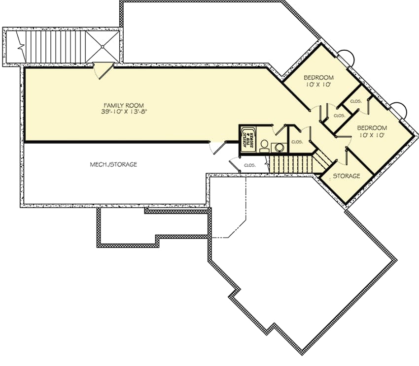 Plan 77625FB: Flexible Craftsman House Plan - Floor Plan - Lower Level - Craftsman, Northwest