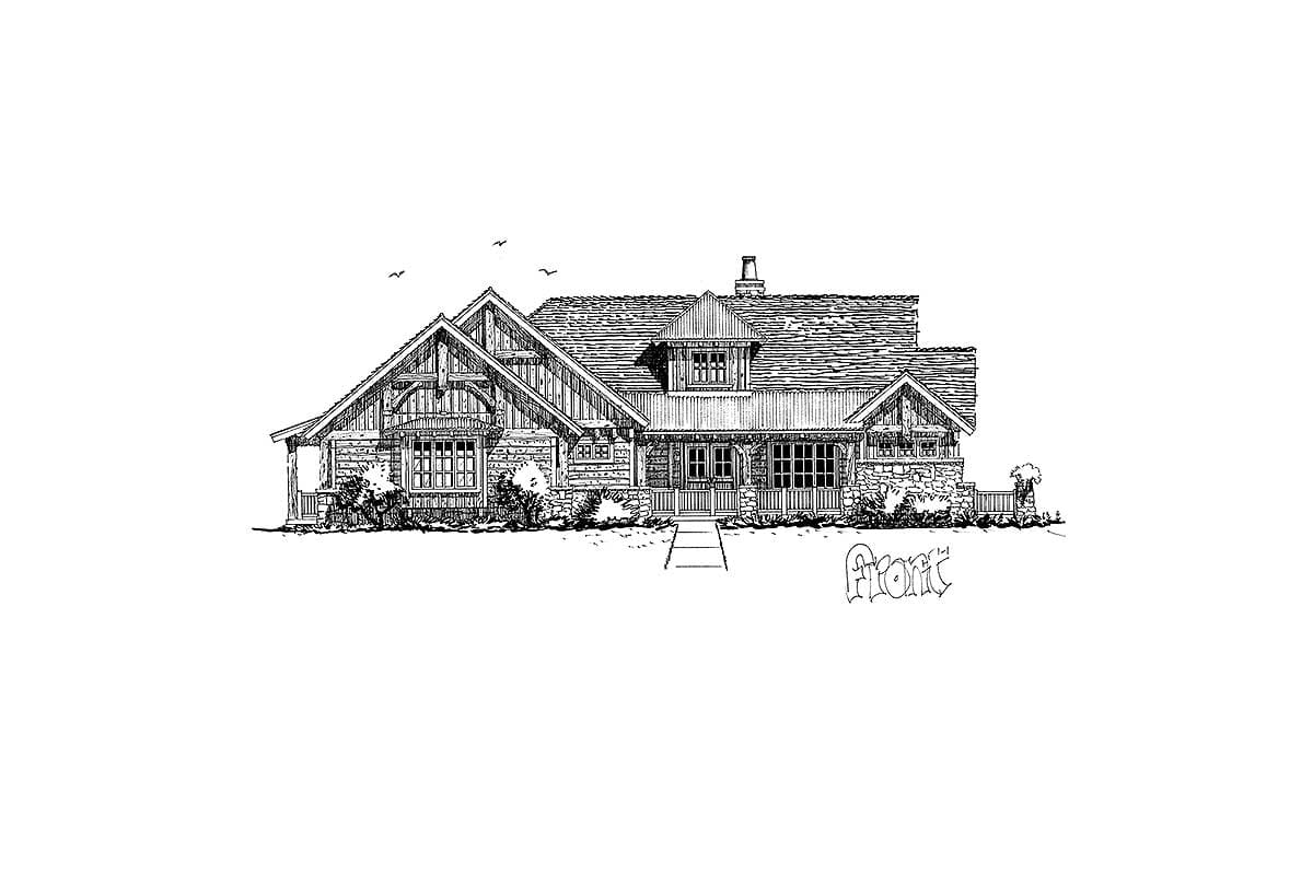 Plan 12950KN: High End Mountain House Plan with Finished Lower Level - Image #6 - Craftsman, Mountain, Northwest, Rustic, Vacation
