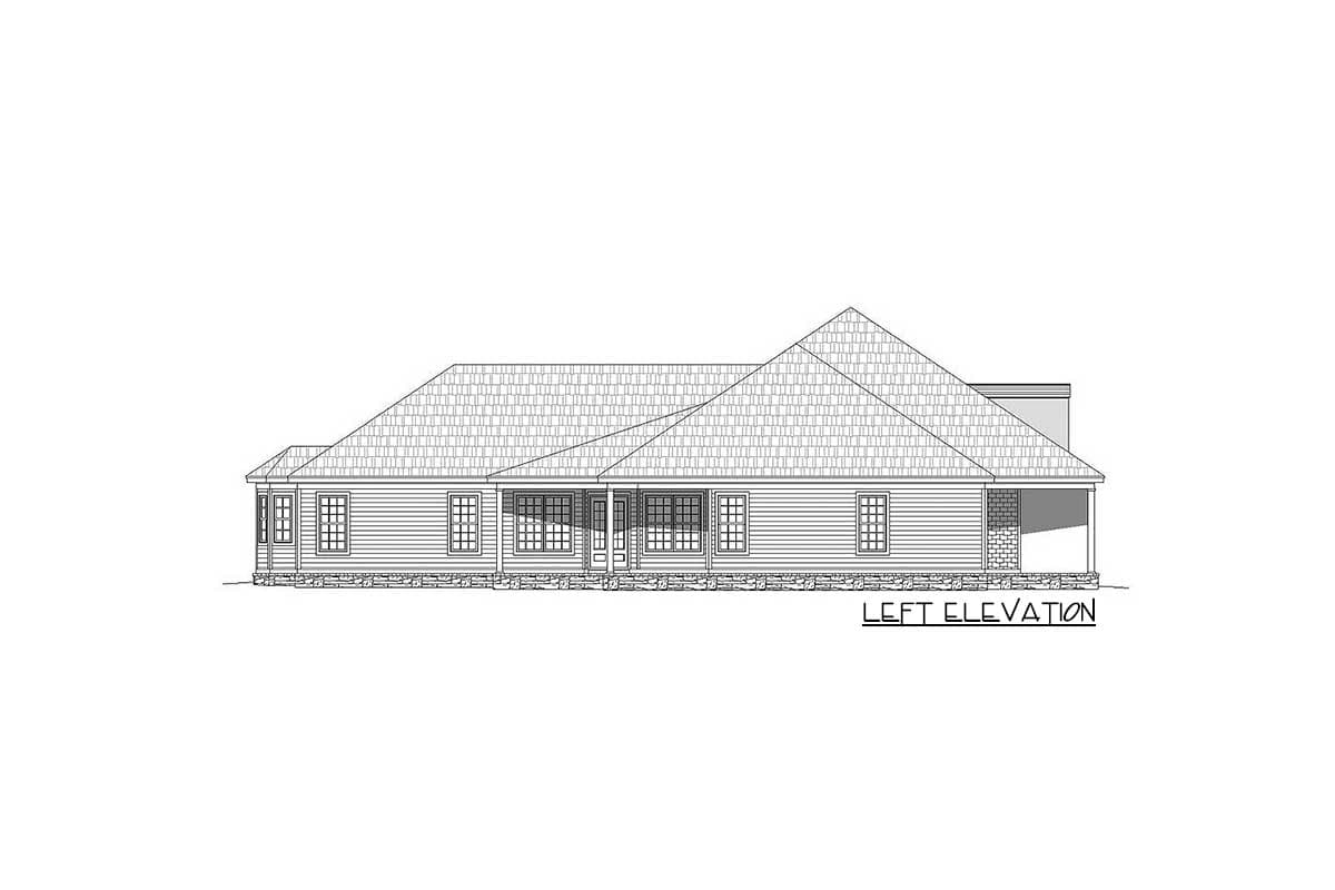 Plan 68426VR: Graceful Southern House Plan - Image #4 - Southern