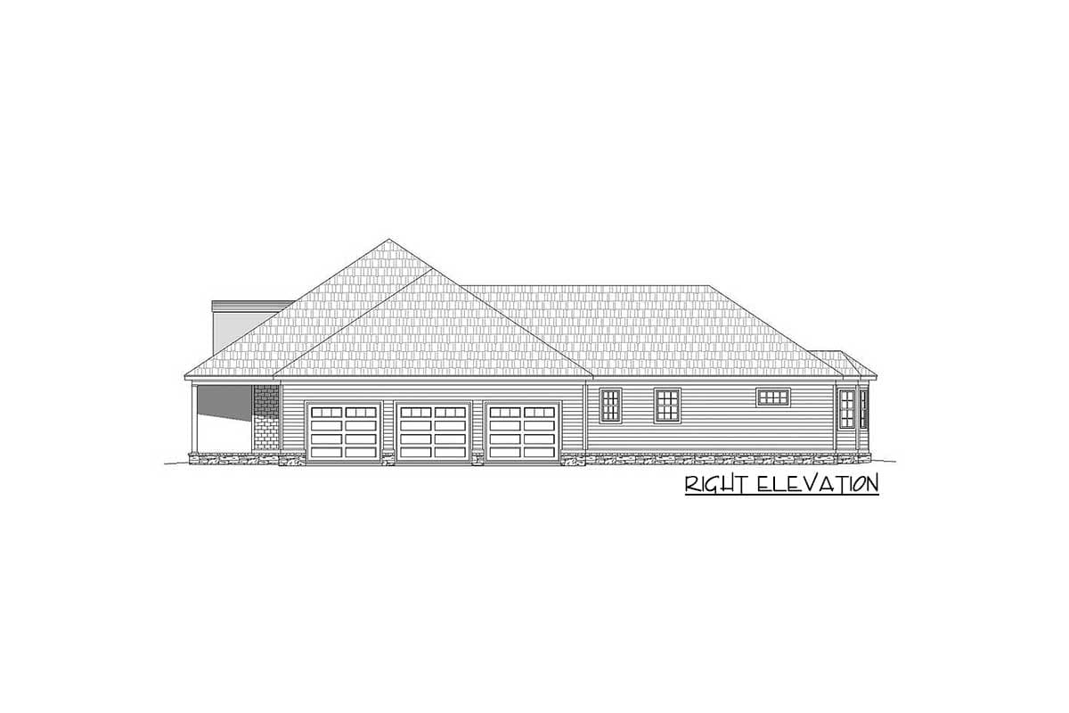 Plan 68426VR: Graceful Southern House Plan - Image #6 - Southern