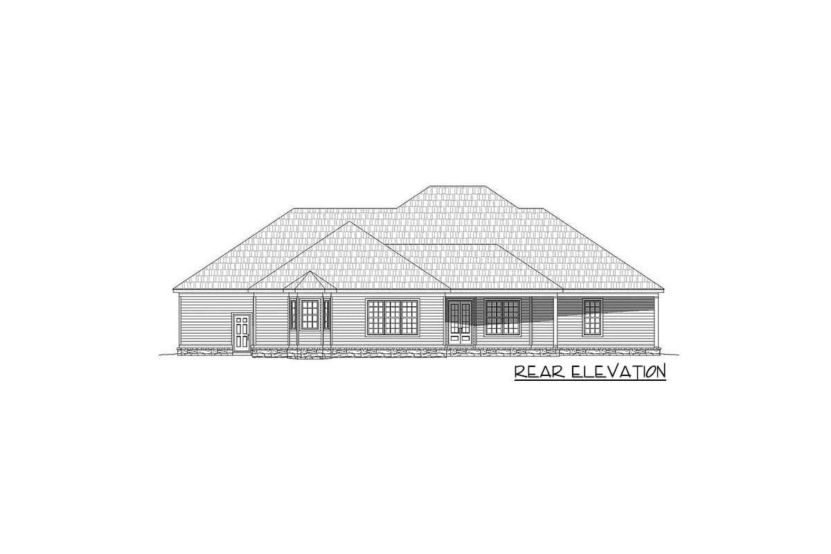 Plan 68426VR: Graceful Southern House Plan - Image #5 - Southern