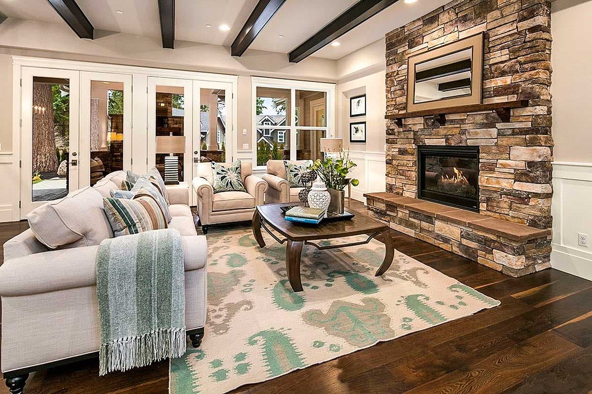 Plan 23643JD: Grand Craftsman Manor with Angled 4-Car Garage - Image #5 - Craftsman, Mountain, New American, Northwest