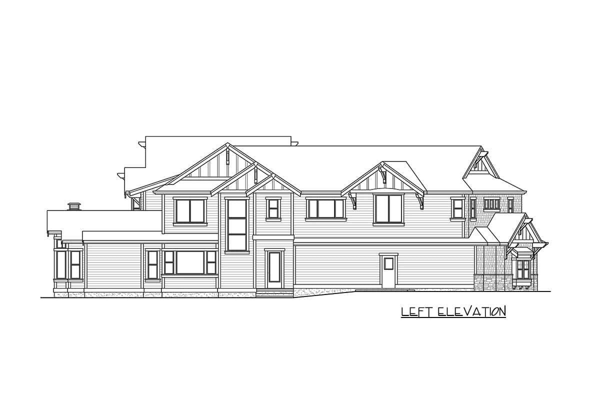 Plan 23643JD: Grand Craftsman Manor with Angled 4-Car Garage - Image #63 - Craftsman, Mountain, New American, Northwest