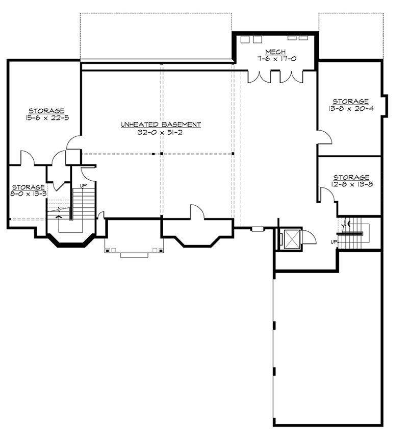 Plan 23647JD: Tradition at its Finest - Floor Plan - Lower Level - Colonial, New American, Northwest, Traditional