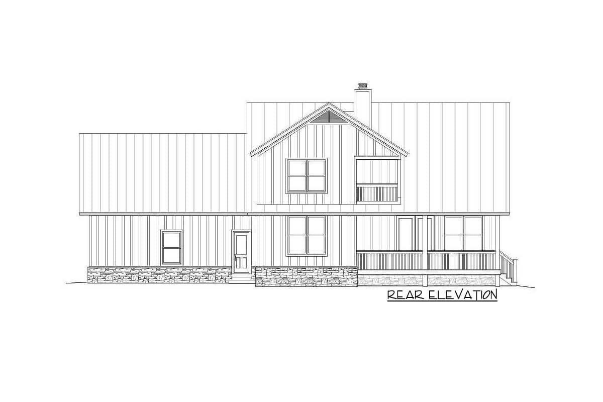 Plan 68430VR: Backwoods 3-Bed House Plan with Attached 2-Car Garage - Image #15 - Cottage, Country, Mountain