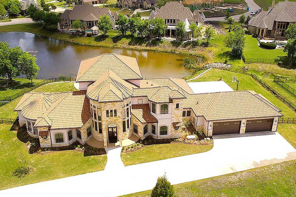 Plan 36527TX: Mediterranean House Plan with the Ultimate Media Room - Image #4 - Hill Country, Mediterranean, Tuscan