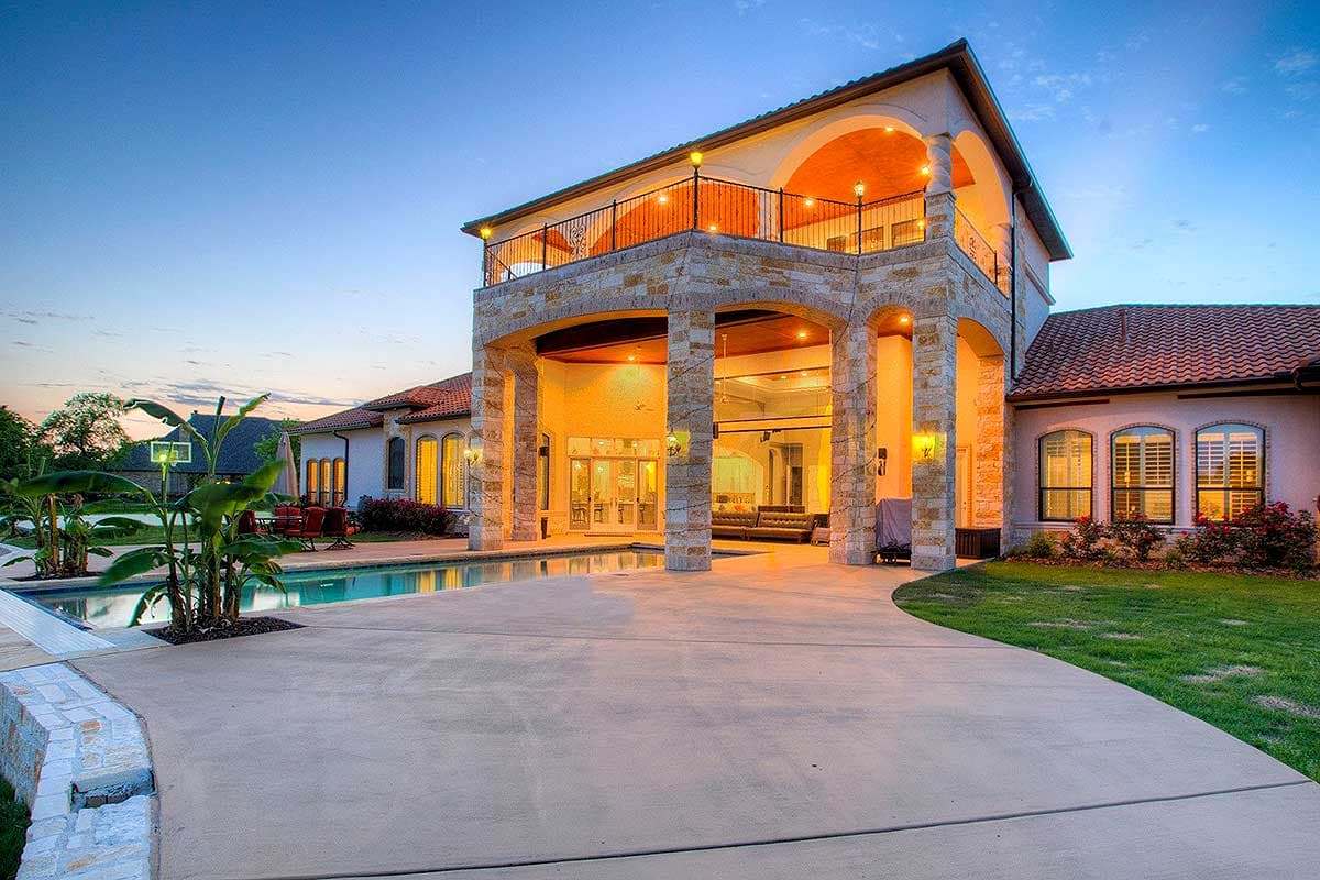 Plan 36527TX: Mediterranean House Plan with the Ultimate Media Room - Image #5 - Hill Country, Mediterranean, Tuscan