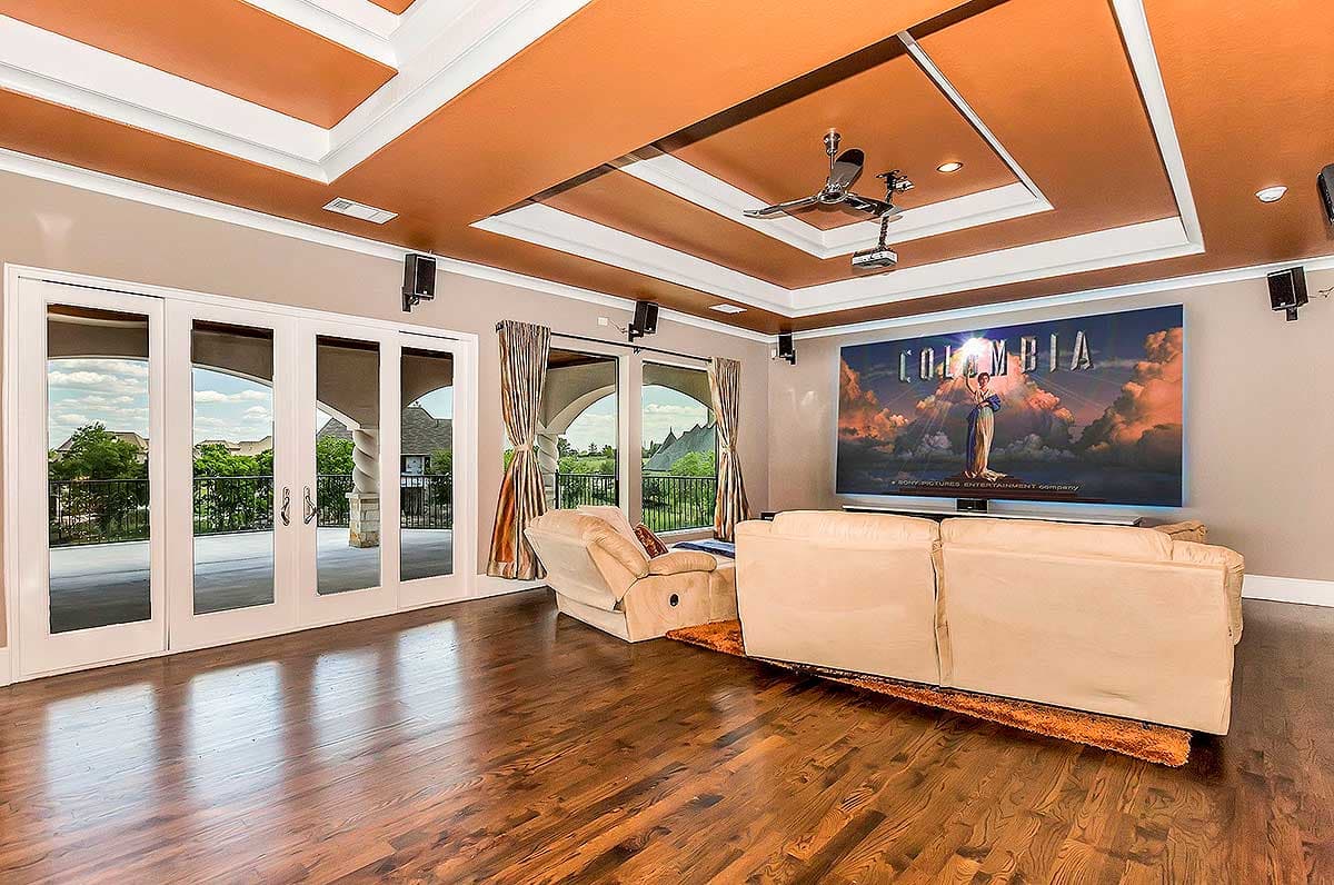 Plan 36527TX: Mediterranean House Plan with the Ultimate Media Room - Image #13 - Hill Country, Mediterranean, Tuscan