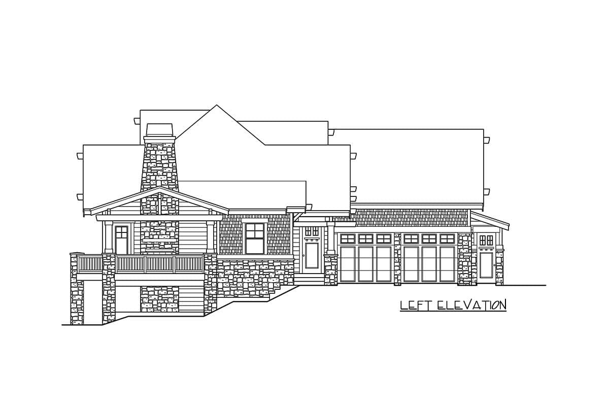 Plan 23654JD: Mountain Lodge with Striking Open Floor Plan - Image #17 - Craftsman, Mountain, Northwest, Rustic, Vacation