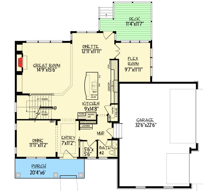 Plan 73360HS: Exclusive Storybook Craftsman House Plan with Side-Load Garage - Floor Plan - Main Level - Craftsman, Northwest