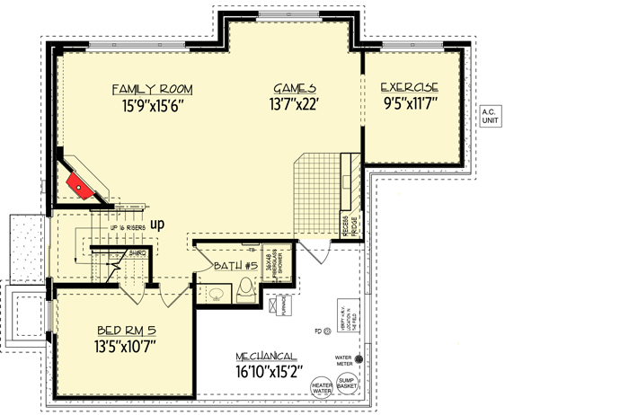 Plan 73360HS: Exclusive Storybook Craftsman House Plan with Side-Load Garage - Floor Plan - Optional Finished Lower Level - Craftsman, Northwest