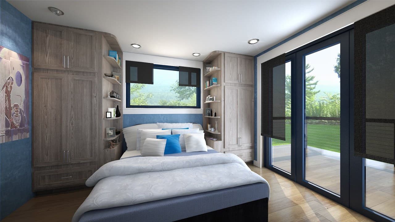 Plan 85133MS: Exclusive Tiny Modern House Plan with Outdoor Spaces Front and Back - Image #12 - Mid Century Modern, Modern