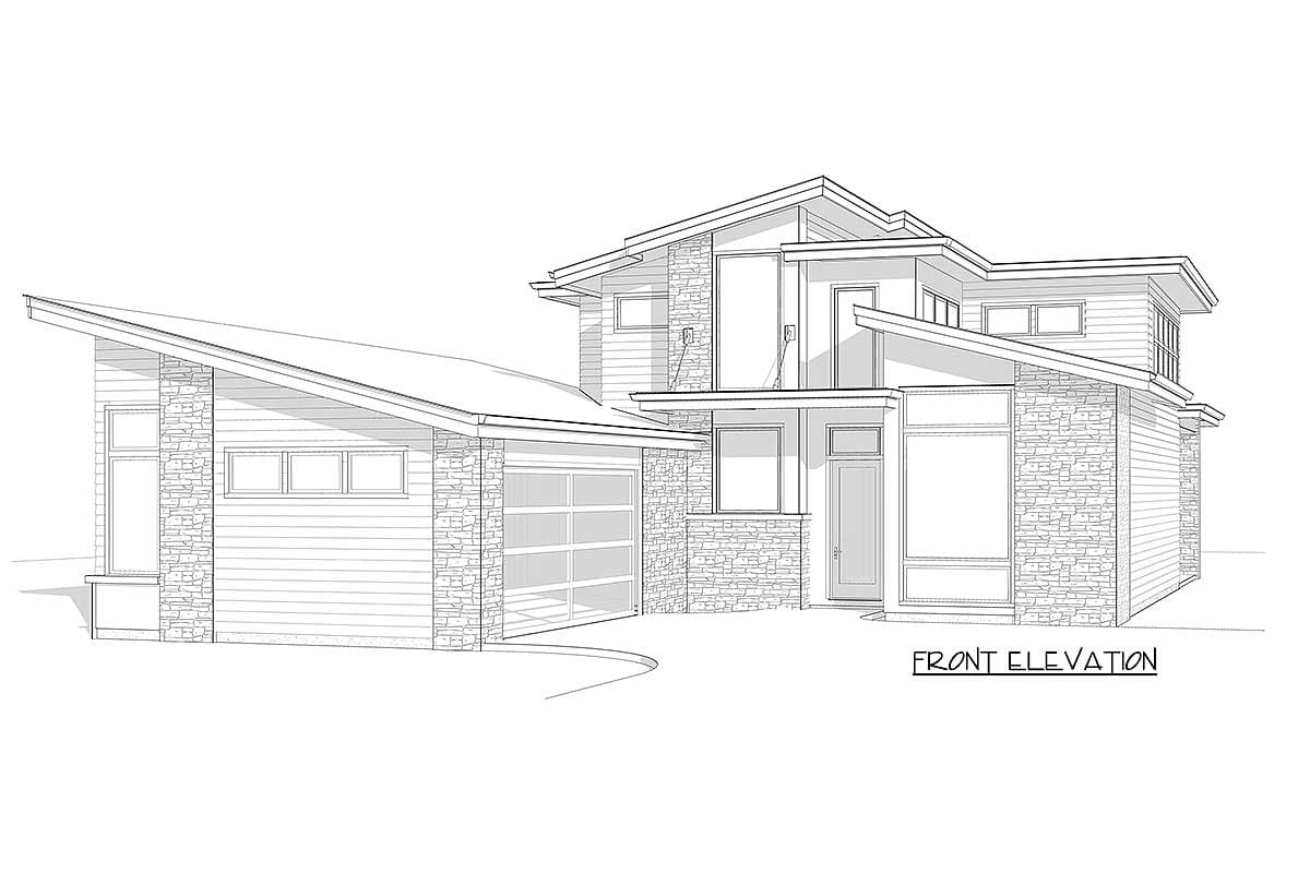 Plan 85135MS: Slimmed Down Exclusive 3 Bed Modern House Plan - Image #17 - Modern, Northwest